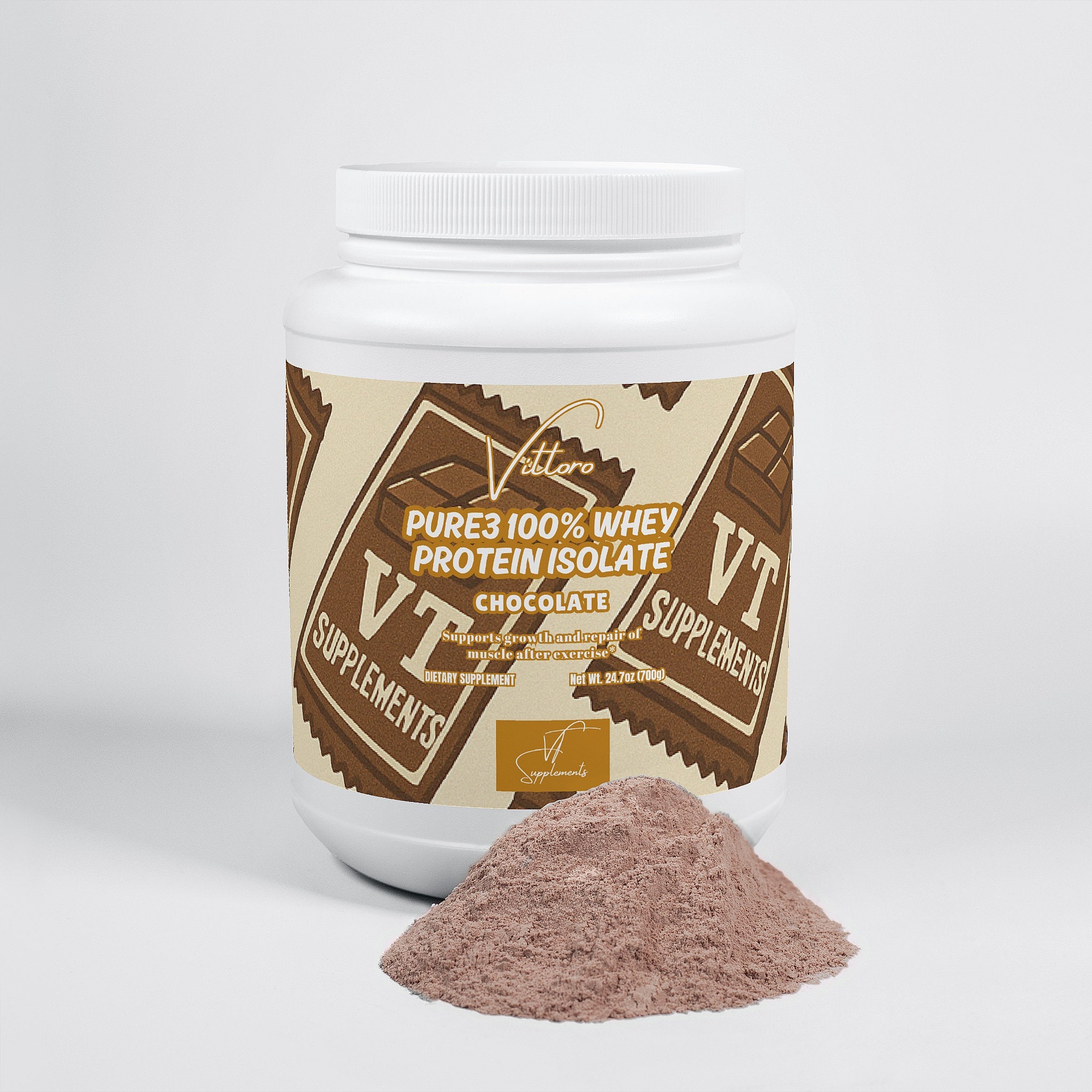 Pure3 Whey Protein Isolate (Chocolate) - Vittoro